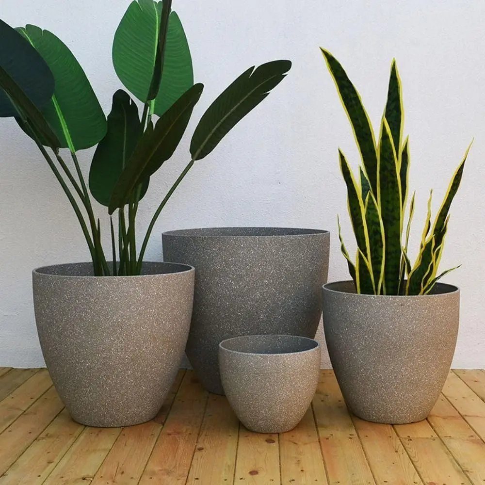 Creative Plastic Bonsai Flowerpot Large-capacity Frosted Balcony Plant Pot Imitation Stone Plant