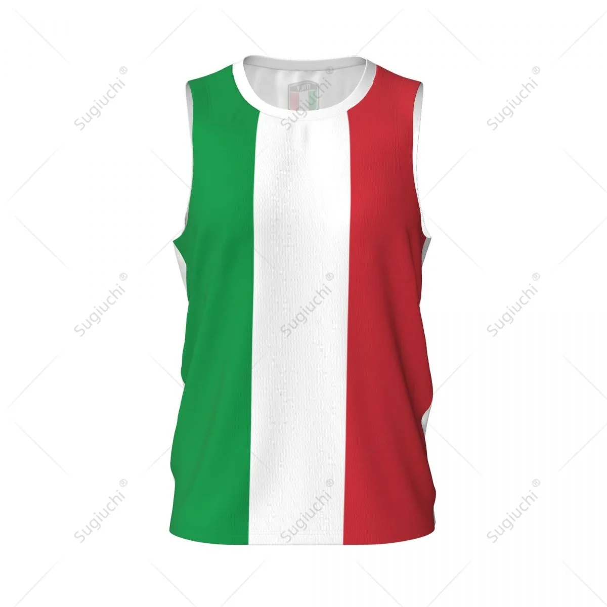 Italy Flag Men Basketball Sports Running Fitness Multifunction Sleeveless tshirt Exclusive Custom Name Nunber