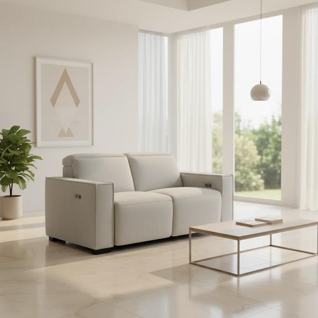 #Modern Simple Multifunctional Electric Sofa, 2-3 Seater Space Capsule Lazy Recliner Sofa With Frosted Fabric
