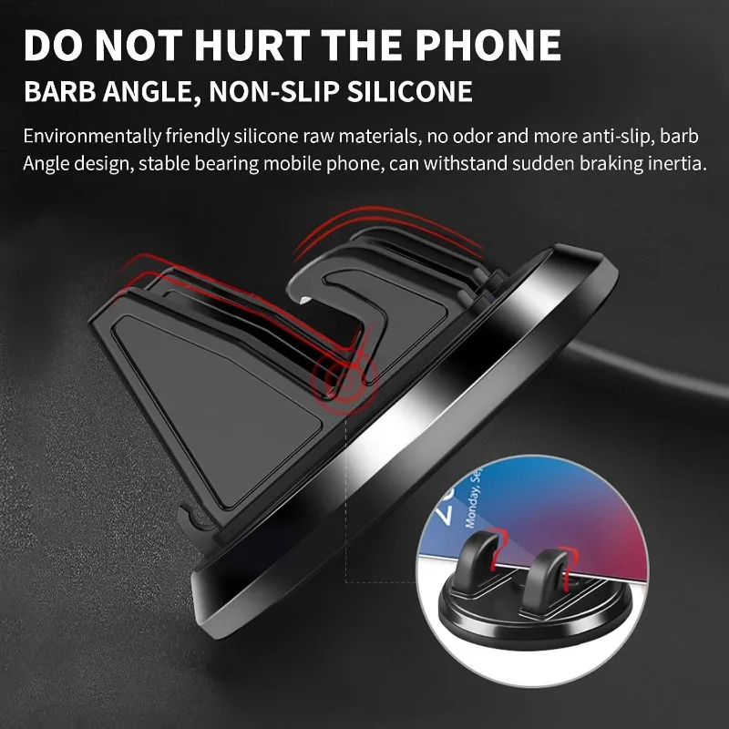 360 Degree Rotating Car Phone Holder Dashboard Holder with Anti-slip Pad for IPhone Samsung Xiaomi Huawei Car Accessories