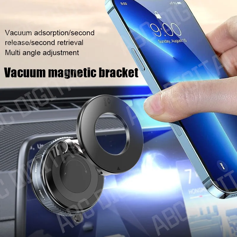 

Magnetic Car Phone Holder 360° Rotation Folding With Vacuum Suction Cup For iPhone 12-16 Series Car Phone Holder New