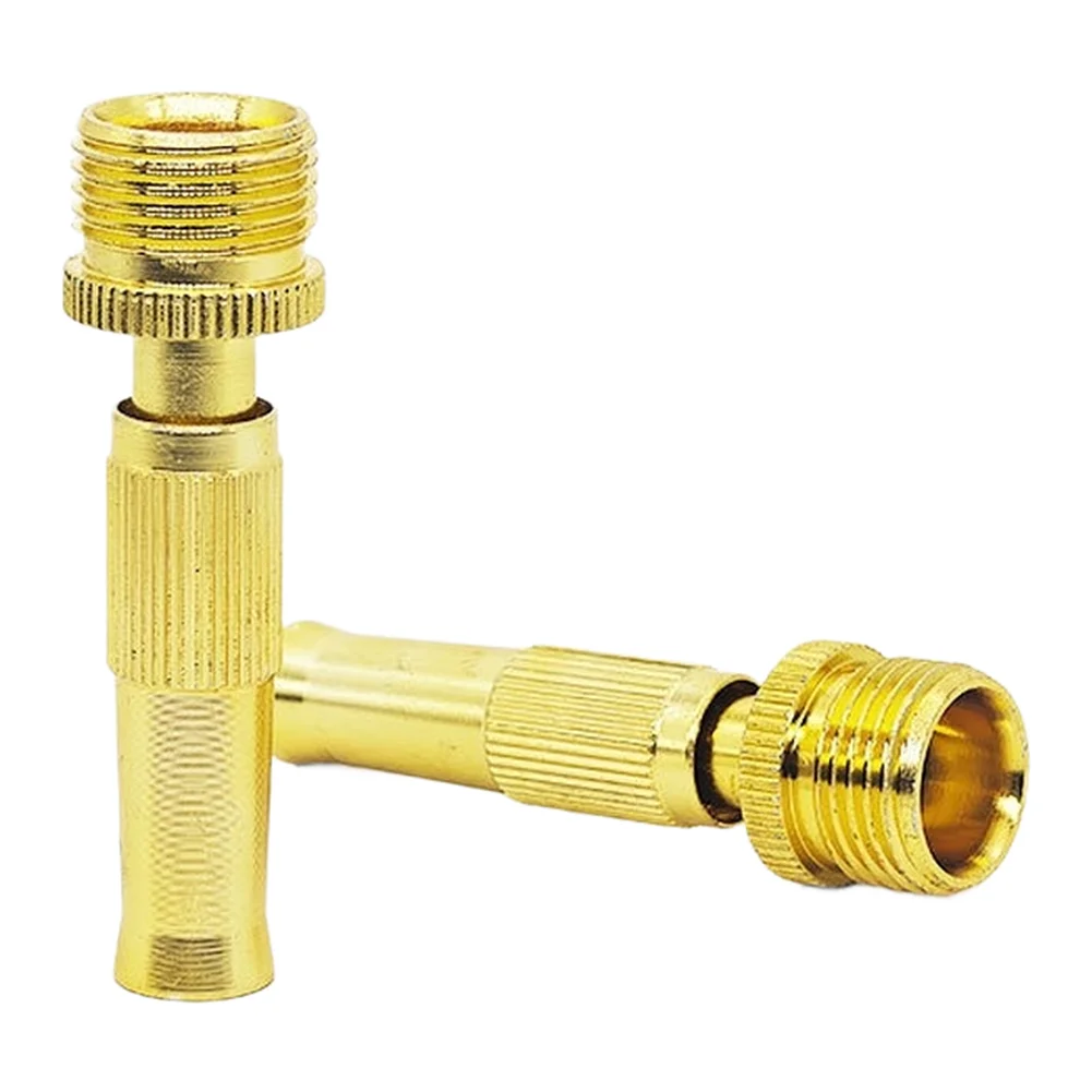 10pcs Gold Aluminum Alloy 4 Section External Thread Spray Nozzle For Garden Irrigation Car Washing Hose Connector Accessories