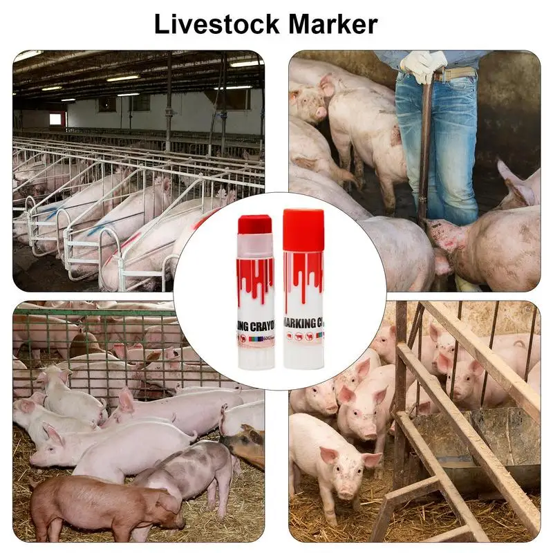 Crayon Livestock Marking Cattle Marking Crayon Safe High Purity Paraffin-Based Livestock Skin Marking Paint Pen For Duck Pig