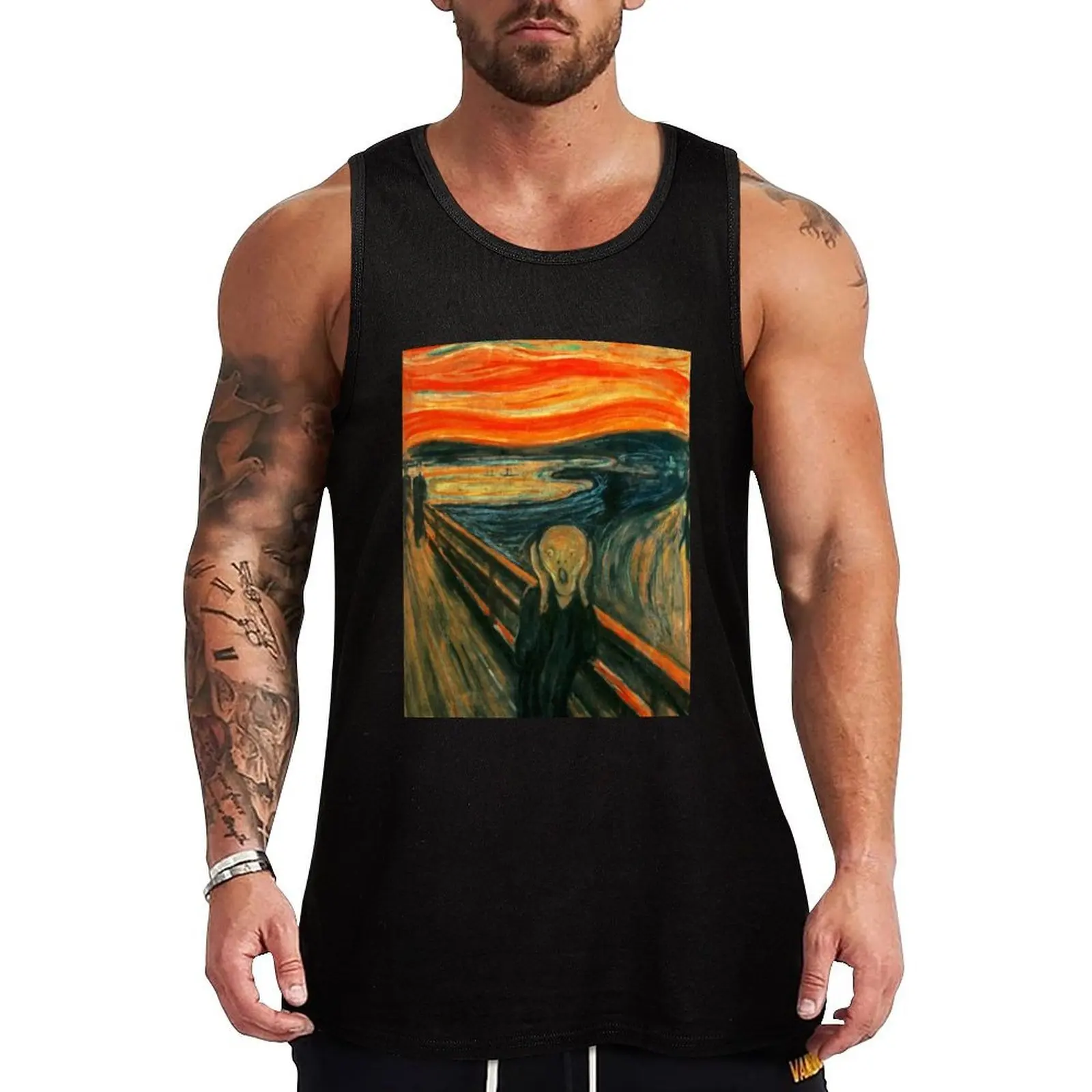 The Scream' by Edvard Munch | An Icon of Modern Art and Halloween Tank Top Work Gear Tank Top Utility Durable Sleeveless