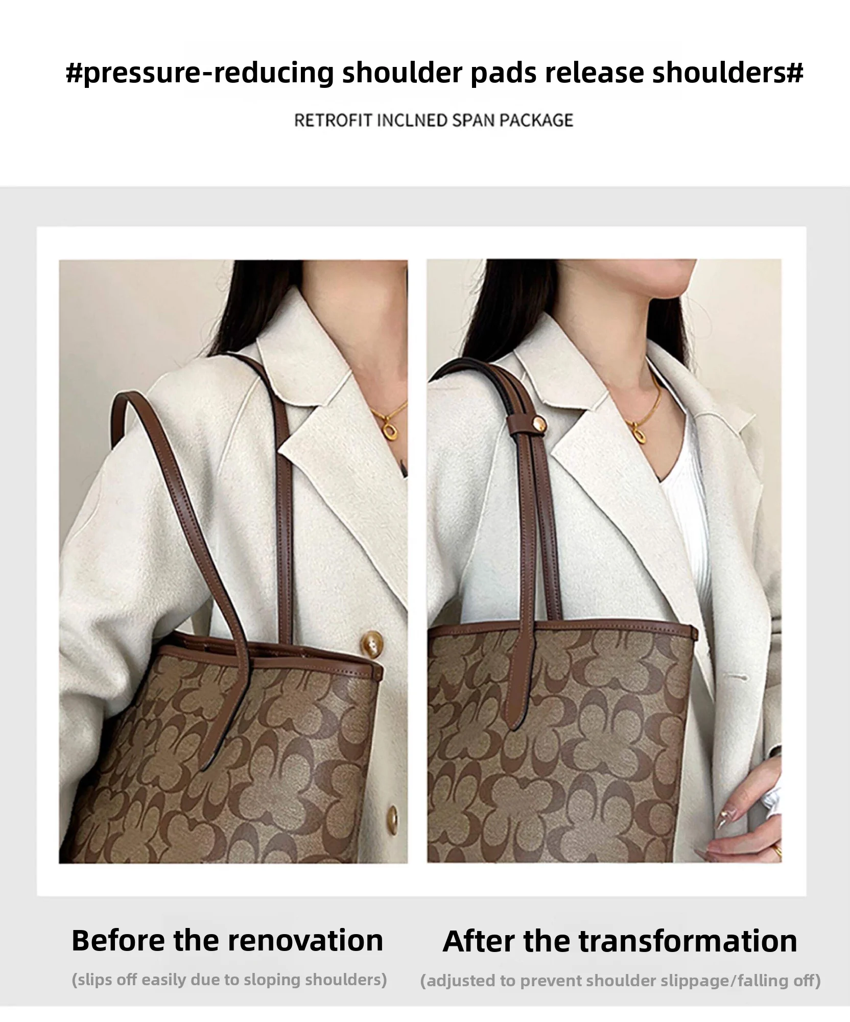 Bag Shoulder Pad For City33 Stress Relieving And Anti Slip Shoulder Support Durable Fashion Modification Bag Accessories