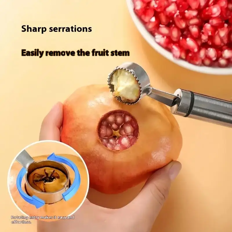 Double Head Pomegranate Fruit Cutter Multifunctional Stainless Steel Grapefruit Knife Orange Peeler Fruit Opener Kitchen Tool
