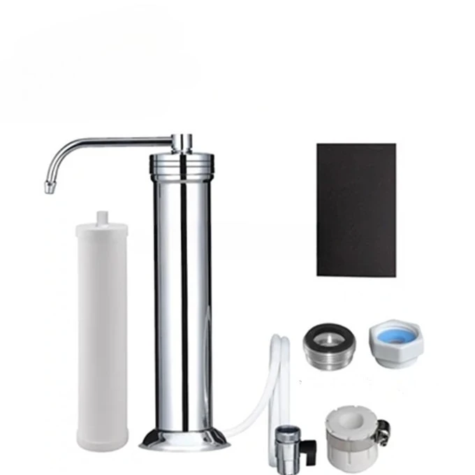 Household stainless steel 304 countertop ceramic activated carbon water filter, sink water purifier