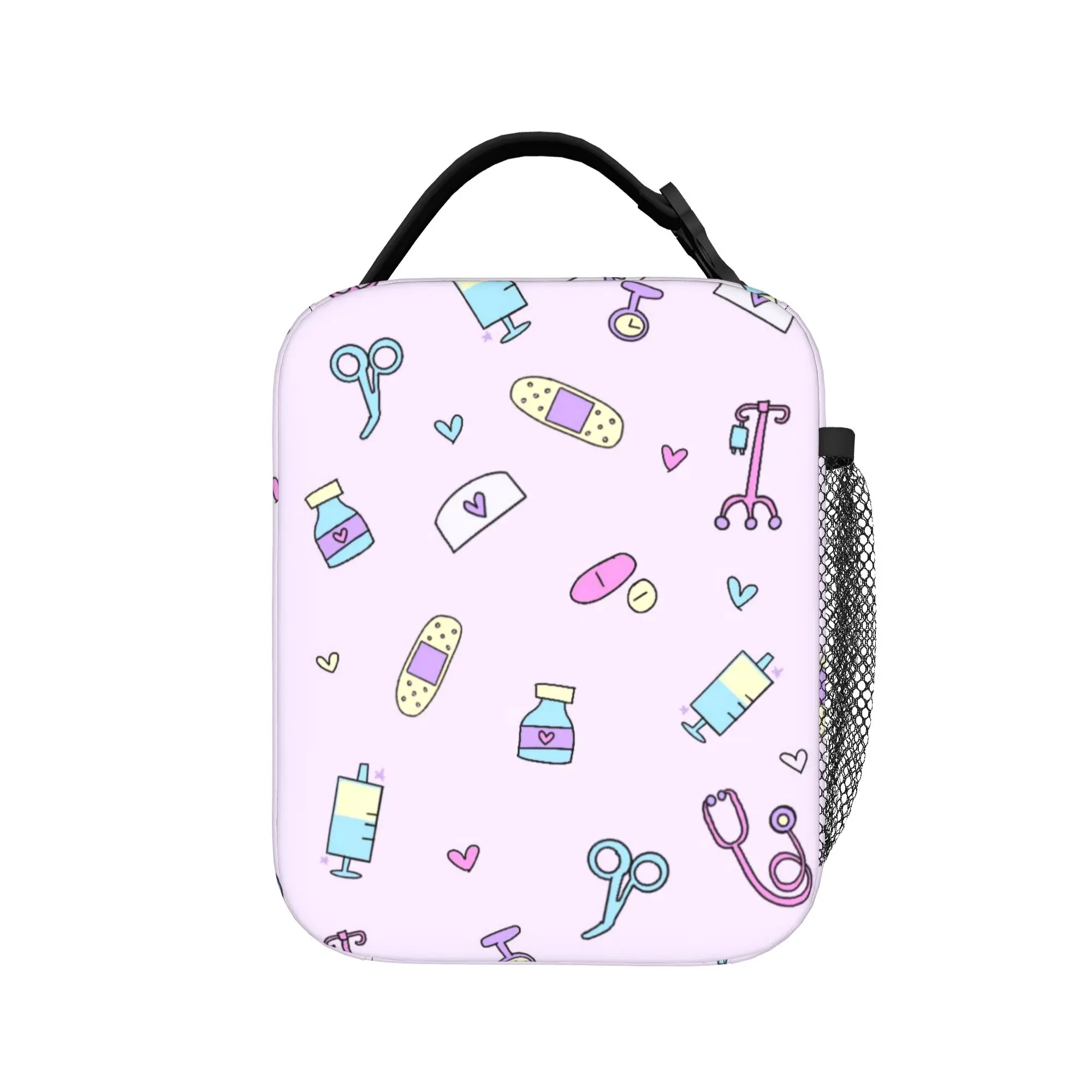 Enfermera En Apuros Doctor Nurse Medical Lunch Bag Portable Lunch Box Unisex Office Graphic Cooler Bag Waterproof Tote Food Bags