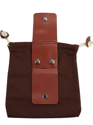 Средневековая замшевая сумка для монет Vintage