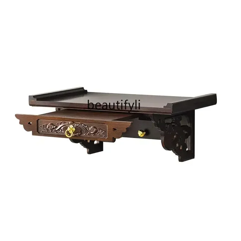 l   Buddhist shrine offering table wall-mounted incense case offering shrine rack offering table wall Buddhist altar bracket D80