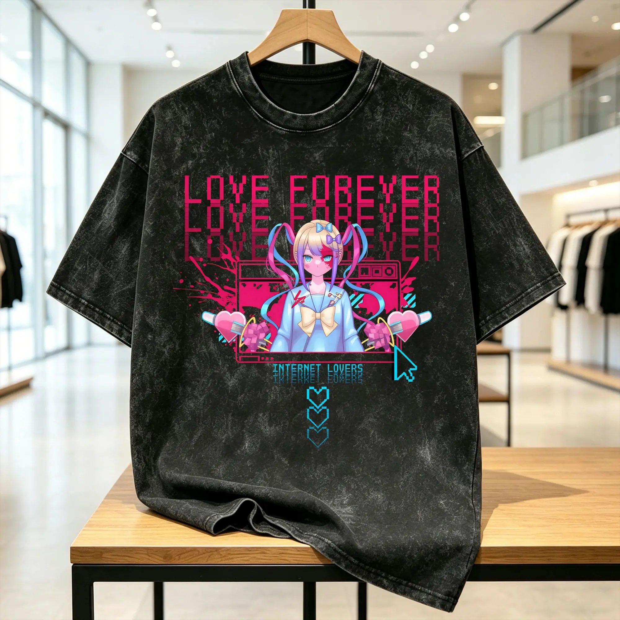 Needy Streamer Overload T Shirts Men 100% Cotton Funny T-Shirts Crew Neck Video Game Tees Short Sleeve Clothing Printing