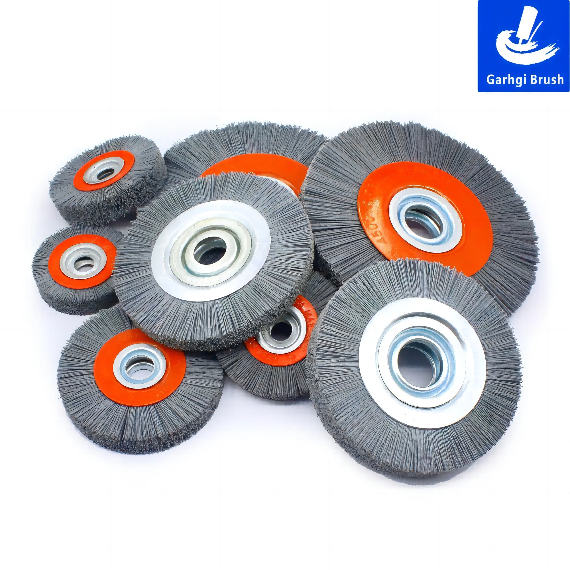 Abrasive Nylon Wheel Brushes Silicon Carbide Wire Angle Bench Grinder Metal Hub Deburring Polishing Rust Removal CNC Power Tool