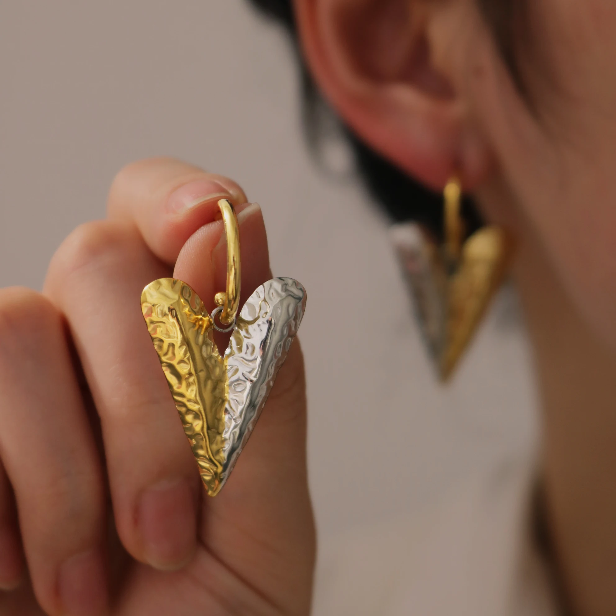 

New Fashion Stainless steel 18k gold plated Heart Drop Dangle Earrings Hypoallergenic Classic Jewelry Valentine's Day Gift