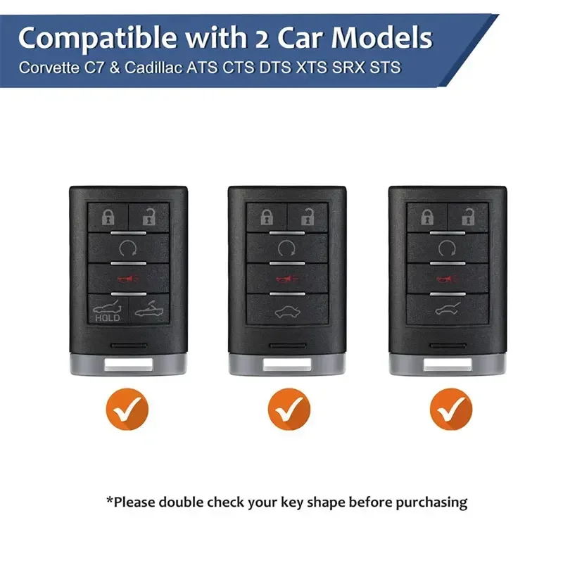 Chevrolet c7 2014-2019,cadillac,ats cts,dts,xts,srx sts用のスマートカーボンファイバーキーケース