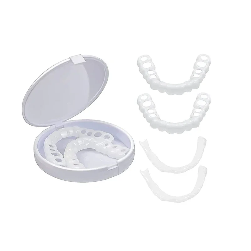 Perfect Fit Teeth Whitening Fake Tooth Cover Snap on Silicone Smile Teeth Cover Fake Tooth Instant Confidence Smile Tools
