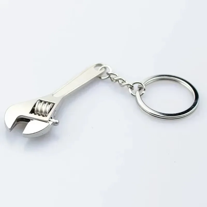 Retro Mini Wrench Keychain Adjustable Spanner Key Ring Metal Tool Pendant Charm Gift For Car Motorcycle Lovers