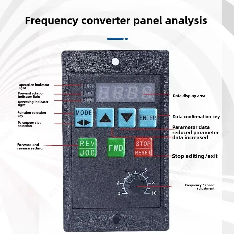 VFC-M0701S Stepless Speed Inverter 220V Governor, Single Three Phase Motor Speed Controller For Water Pump Washing Machine Motor