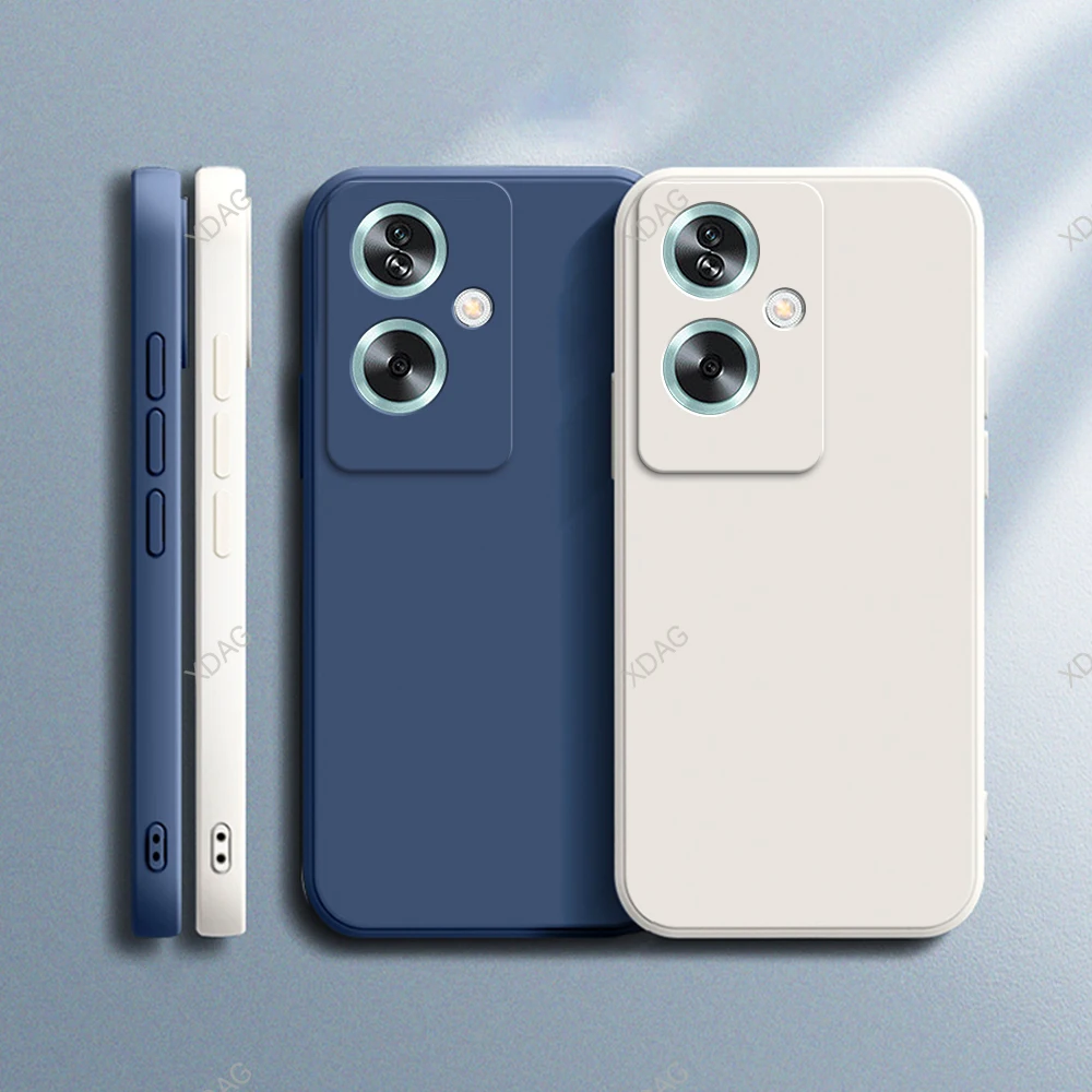 

Original Phone Case for OPPO A79 5G 6.72" CPH2553 CPH2557 Square Liquid Silicone Simple Fashion Classic Protect Back Cover Funda