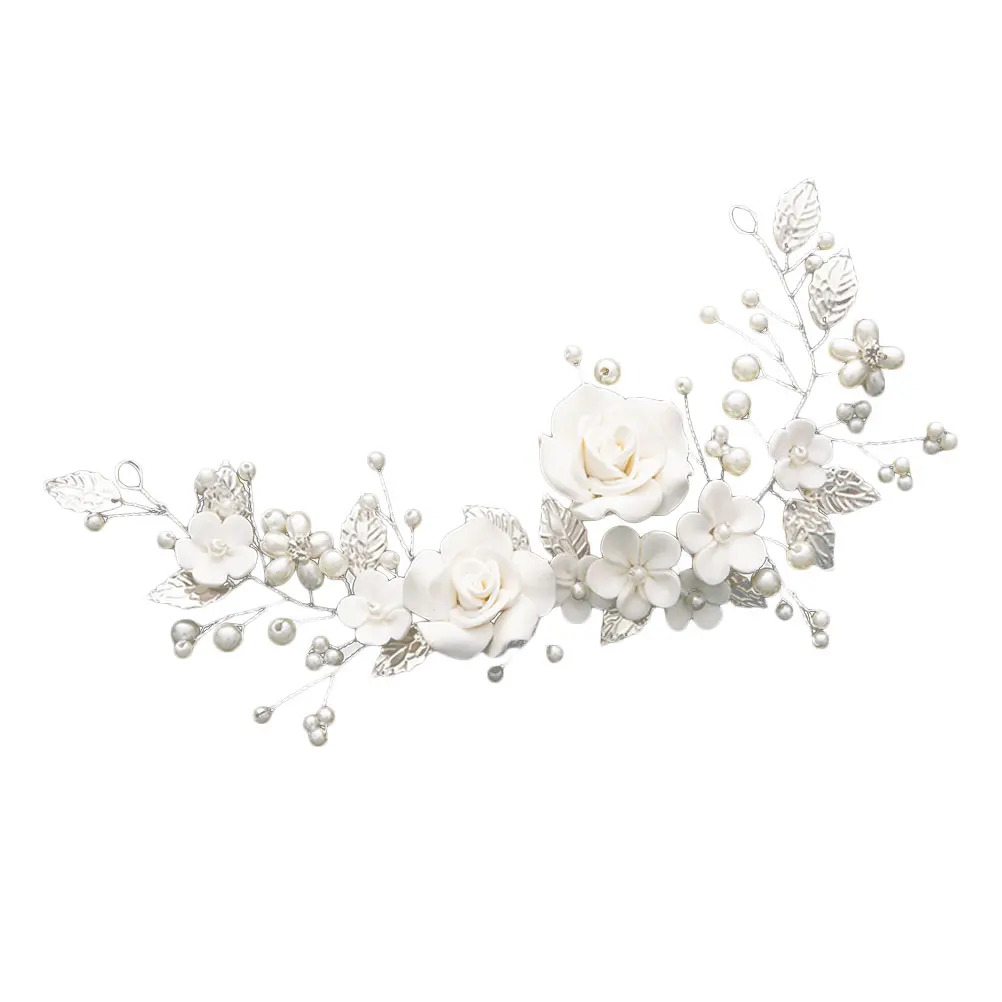

Wedding Hair Accessories Bridal Headband Delicate Headpiece Ribbon Pearl Garland Premium Material Suitable Gift