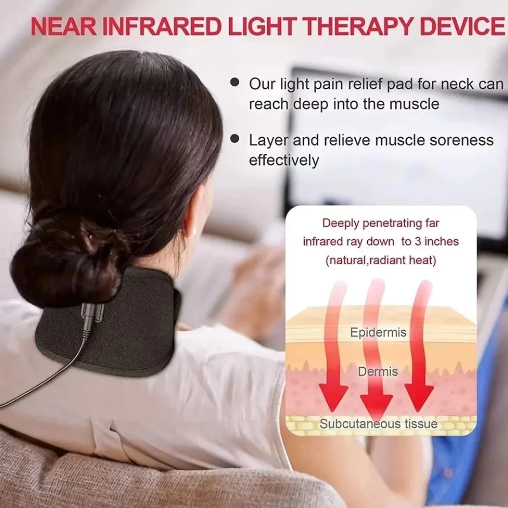 Red＆Infrared LED Light Pad Infrared Pad for Burning Fat Perspiration Belly Slimming Pain Relief for Neck Waist,Knees,Arms,Wrists