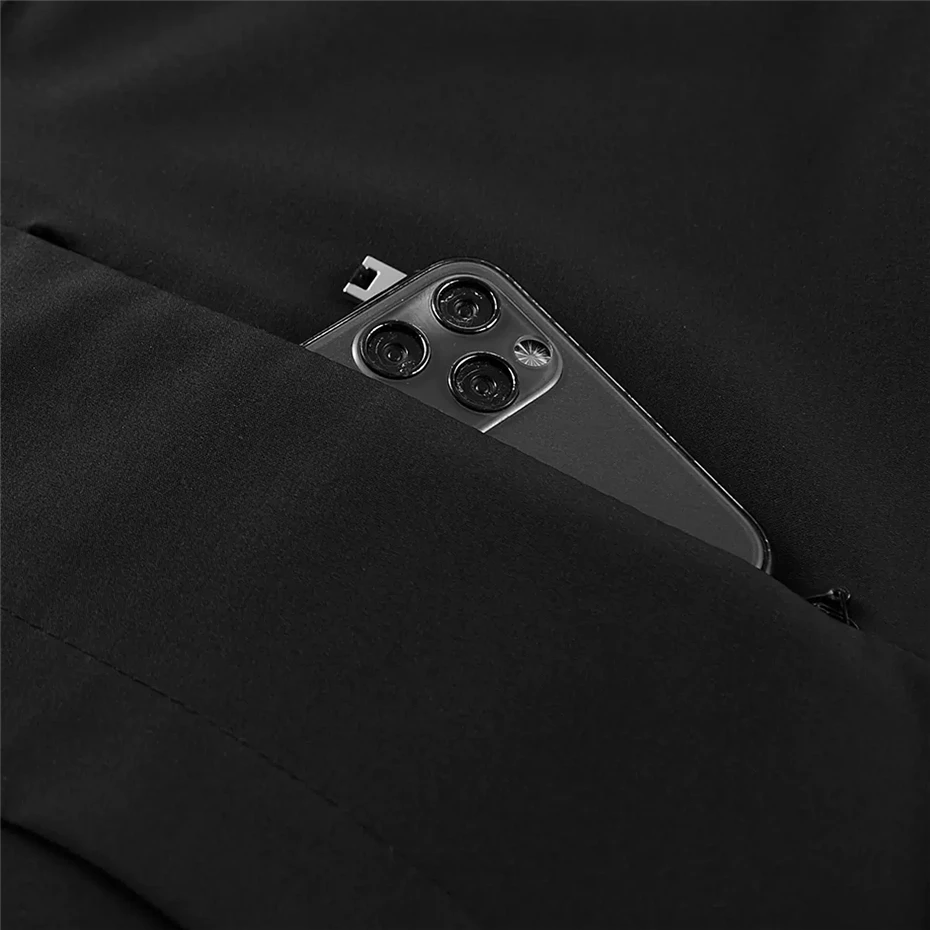 Black Techwear Cargo Shirt Men Spring Autumn Long Sleeve Shirts Jackets Patchwork Shirt Streetwear Male