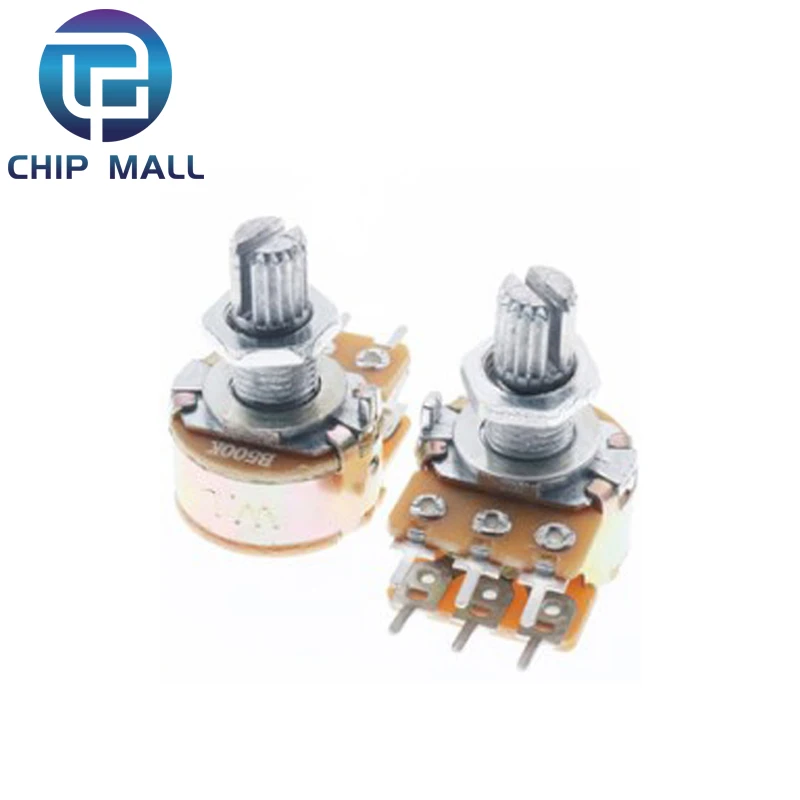 WH148 Linear Potentiometer 15mm Shaft With Nuts And Washers 3pin WH148 B1K B2K B5K B10K B20K B50K B100K B250K B500K B1M