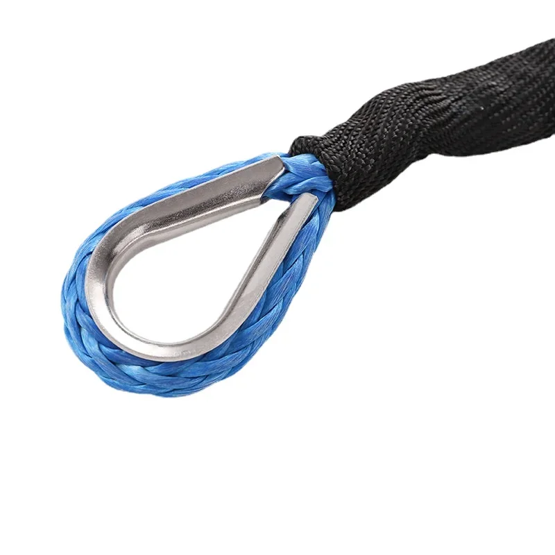 7mmx15m Truck Boat Emergency Replacement 9300lbs 12 Strand Stringt Car Outdoor Accessories Synthetic Winch Rope Cable ATV UTV
