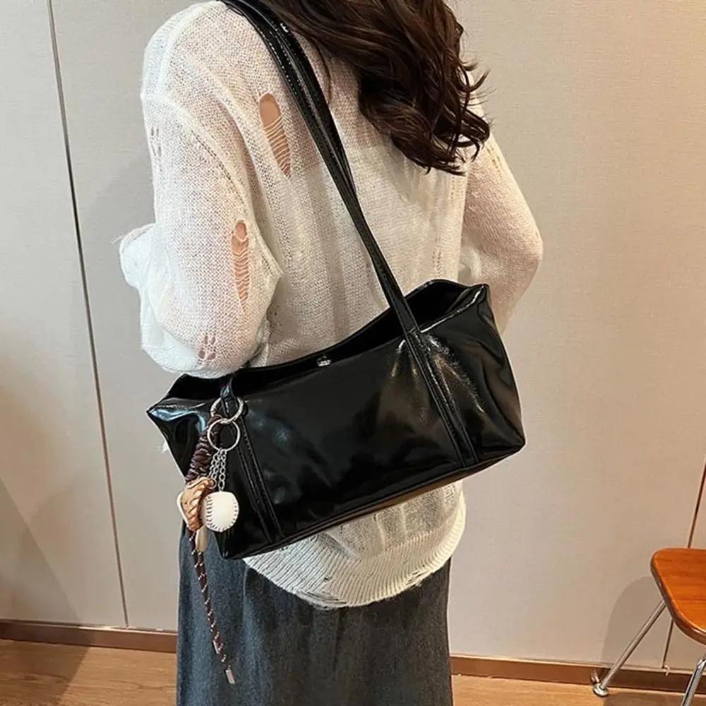 الكورية نمط بوسطن وسادة حقيبة بلون الأقلية تصميم الرجعية حقيبة تحت الإبط مع قلادة التنقل بو زلابية حقيبة المرأة #2