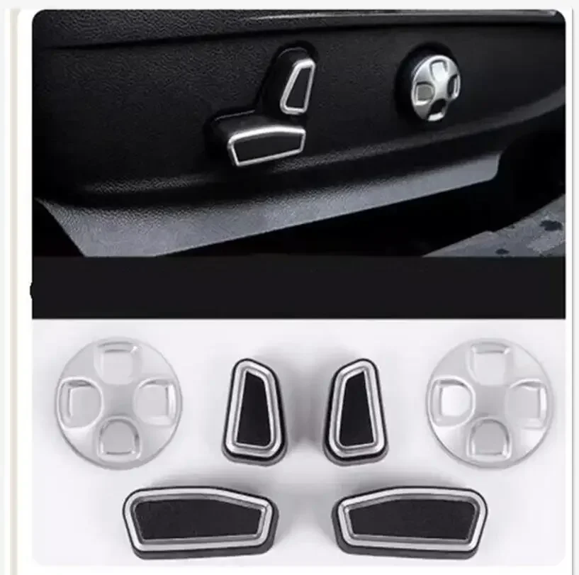 

ABS 6pcs/lot Interior seat adjustment button decoration car stickers car styling For Alfa Romeo Giulia Stelvio 2017 2018