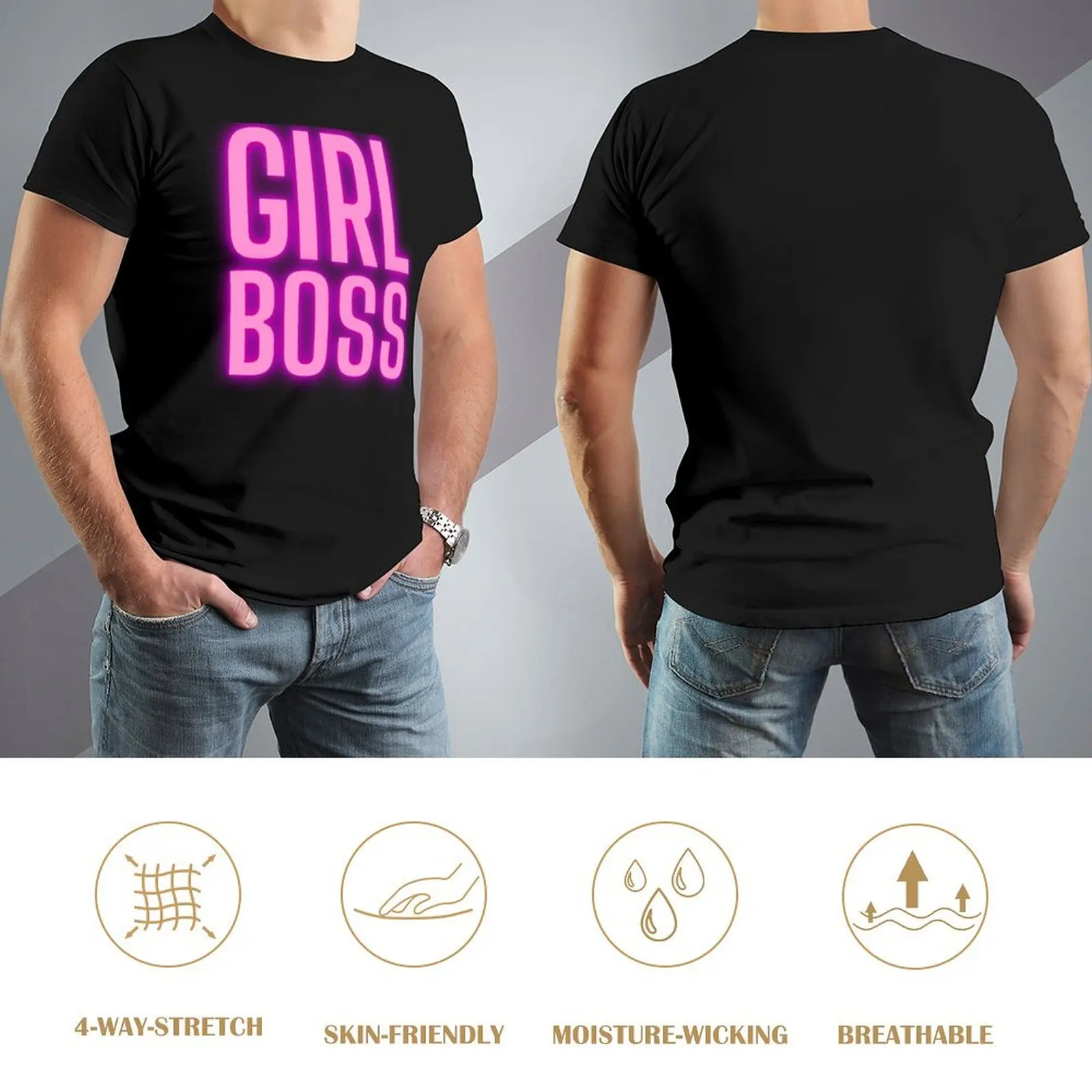 Girl Boss T-Shirt summer shirt customs funny gifts anime t shirts slim fit t shirts for men