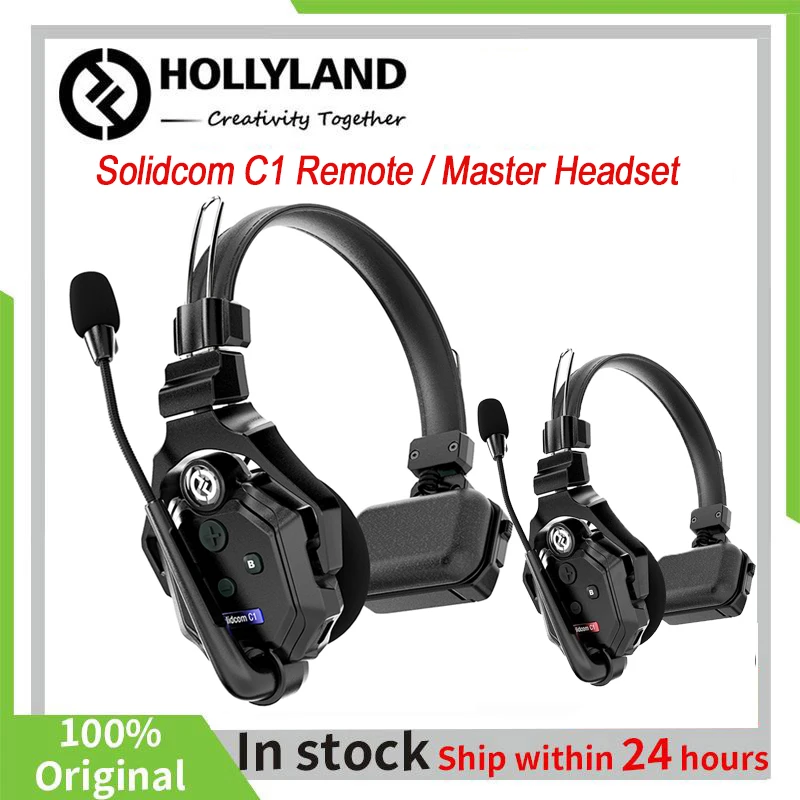 Hollyland Solidcom C1 Single Remote Headset /Master Headset Full-Duplex Wireless Intercom Headset for Team Communication