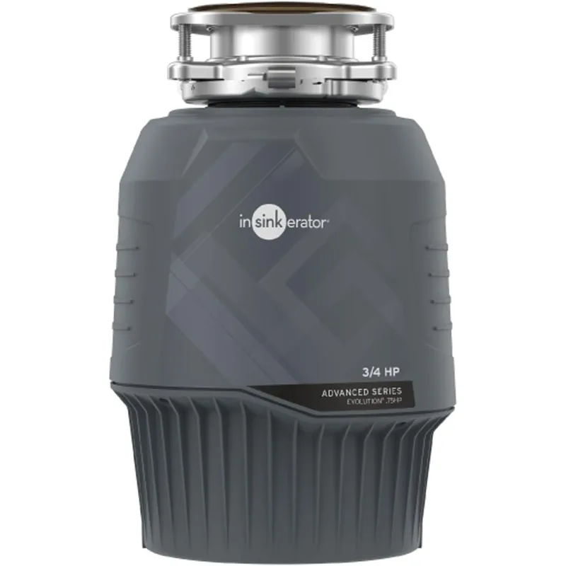 InSinkErator EVOLUTION 0.75HP 3/4 HP, Advanced Series EZ Connect Continuous Feed Food Waste Garbage Disposal, Gray