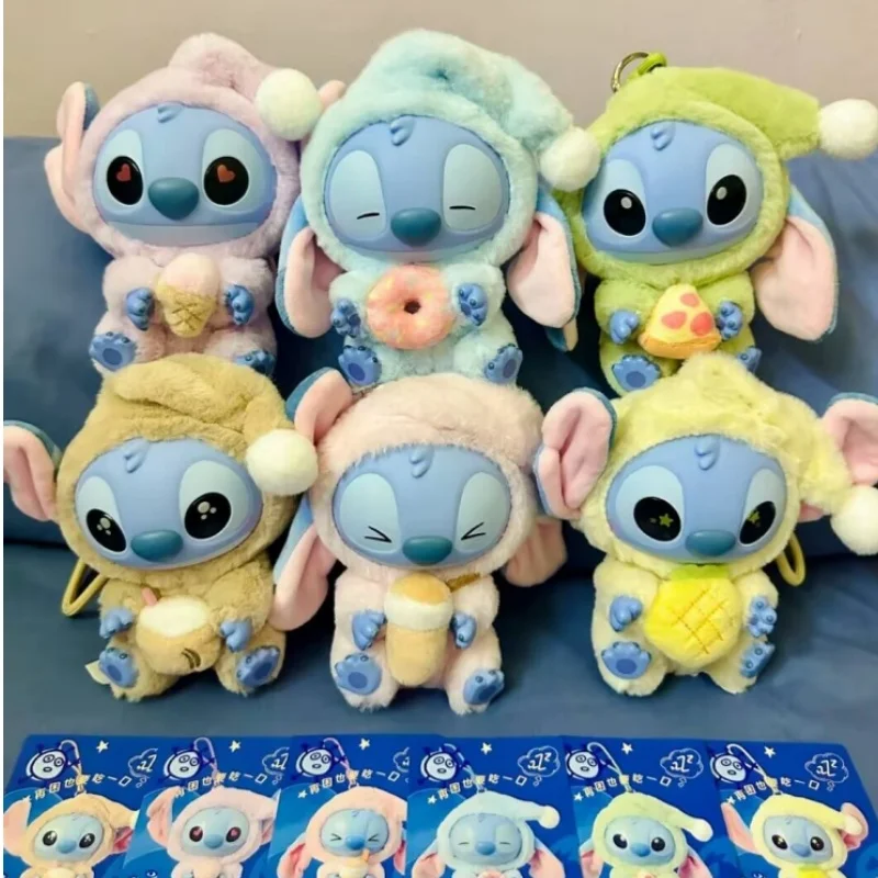

New Disney Stitch Eat Some Thing Before Sleep Series Vinyl Blind Box Bag Pendant Cute Doll Mystery Box Toy Adult Gift Toy