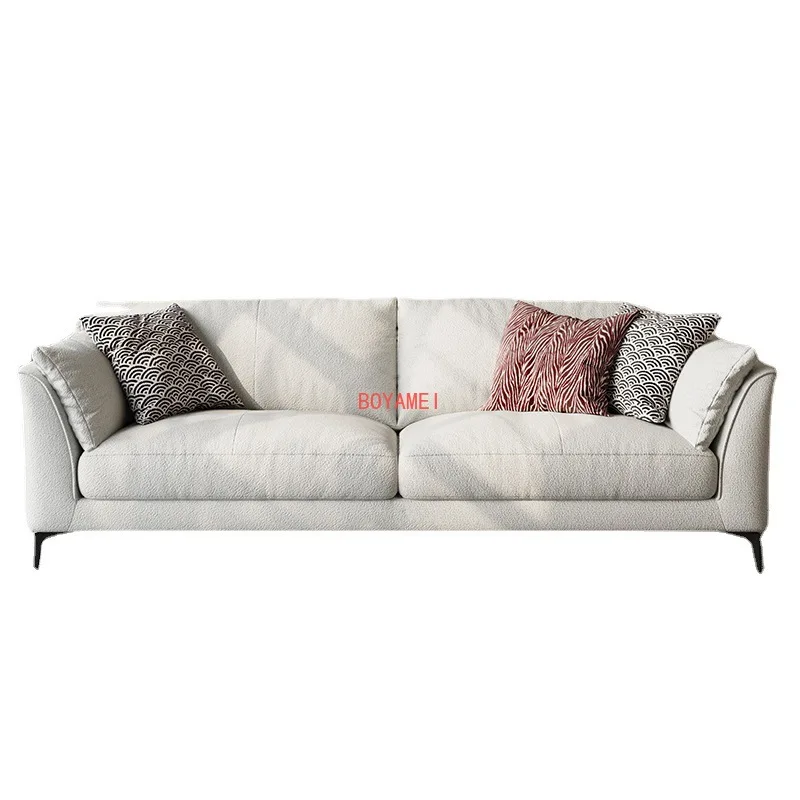 fabric sofa living room single imperial concubine three modern simple lambswool Italian cotton and linen sofa wholesale