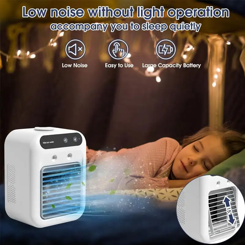 Portable Air Conditioner Cooler Humidifier Car Air Conditioning Fan Refrigeration Fan Fragrance Humidifier Summer Cooling Fans