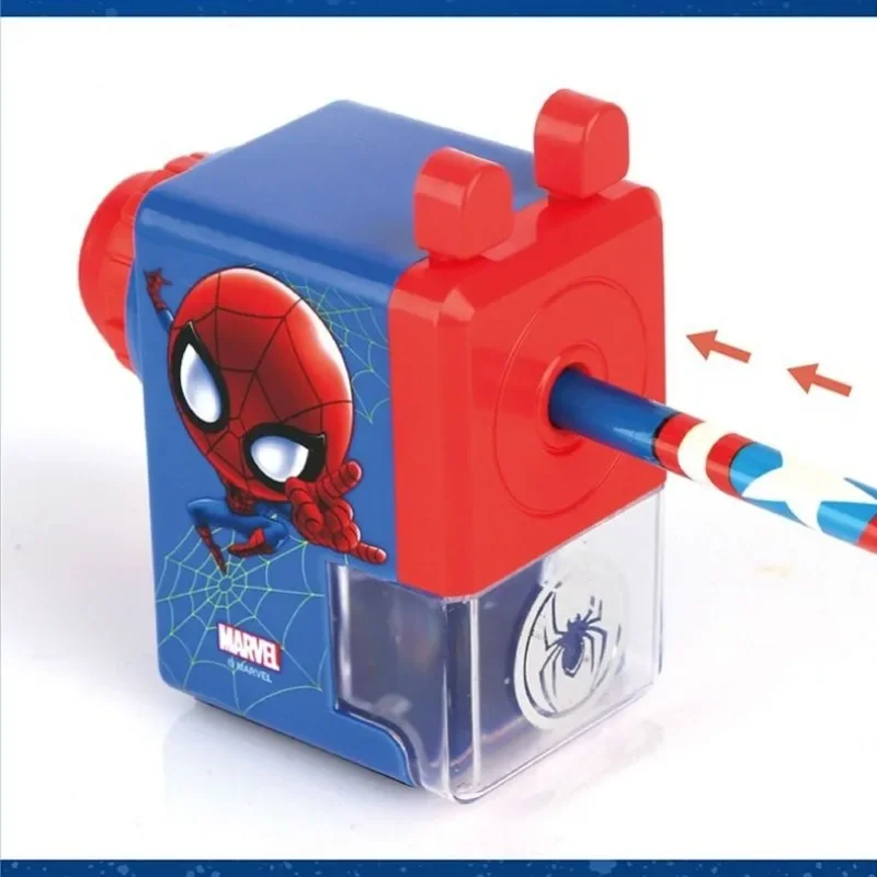 Marvel Avengers Spider-Man Pencil Sharpener Children's Cartoon Automatic Lead Insertion Student Pencil Sharpener Birthday Gift