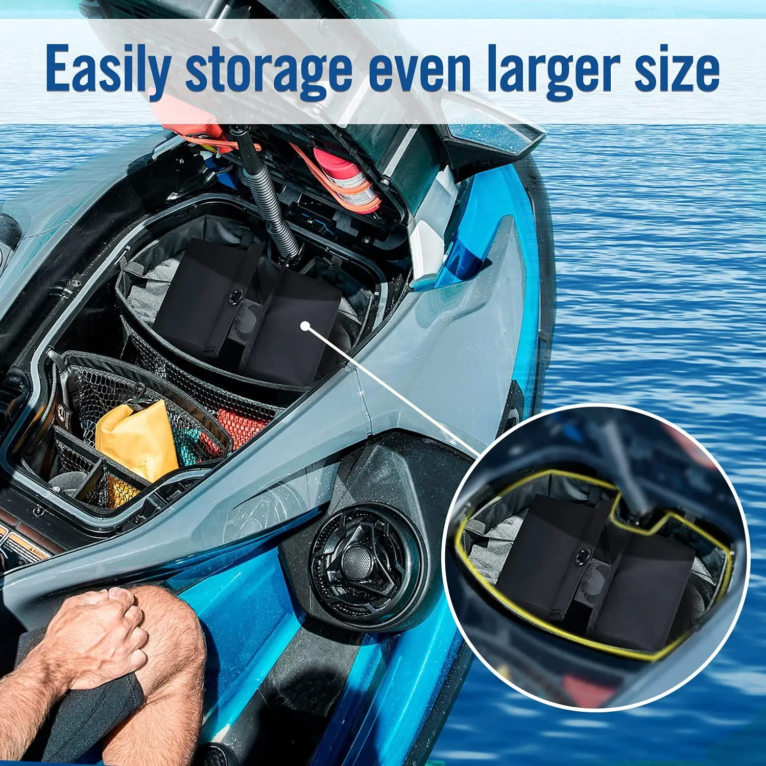 2x Pwc Fender Bumper für Docking Black Protector Robuster, sicherer Jet-Ski-Stoßfänger