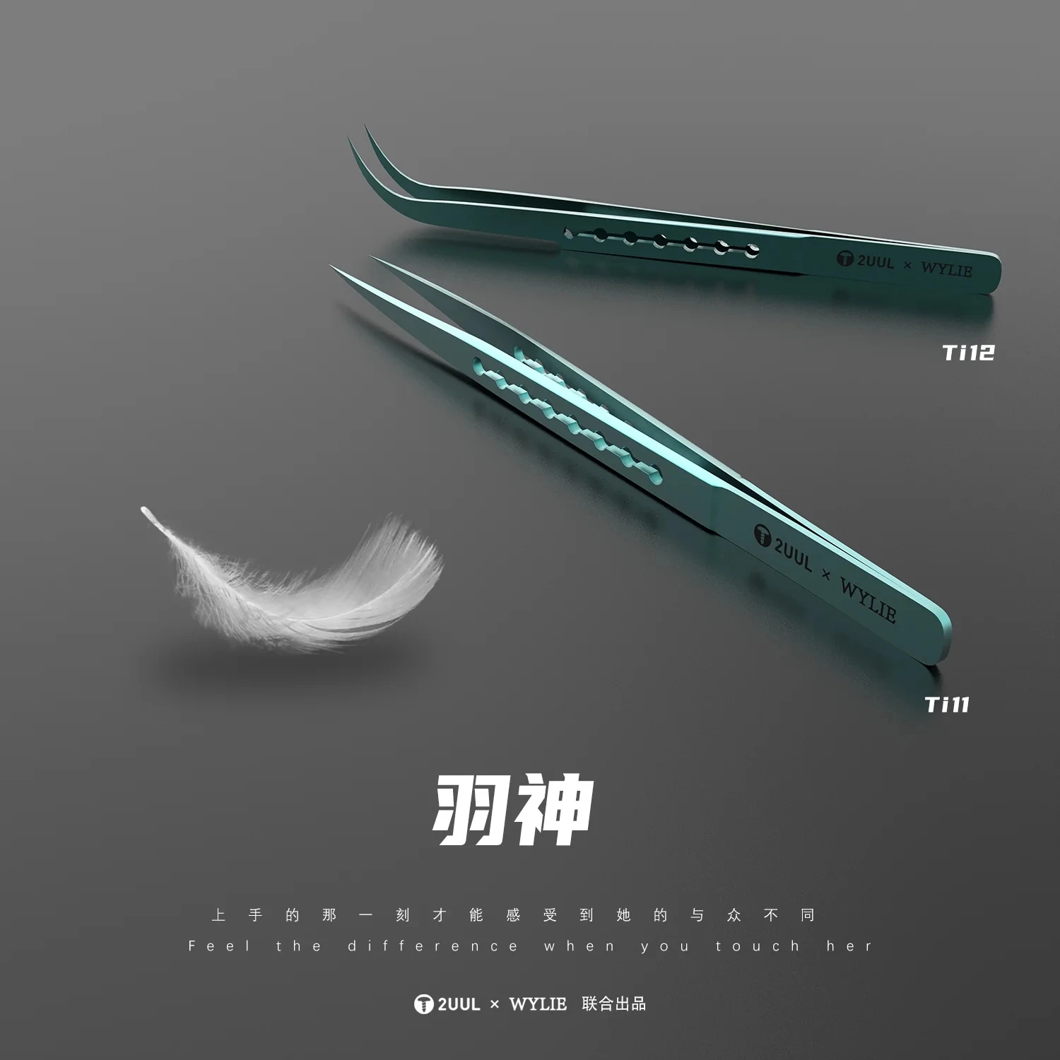 HISEECON 2UUL Titanium Alloy Tweezers Are Electricity-proof And Rustless And Are Used For Mobile Phone And Computer Maintenance