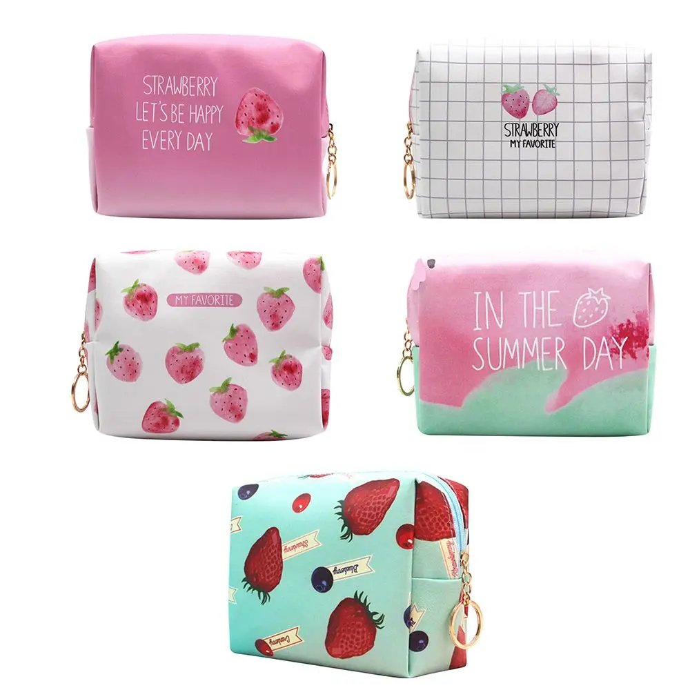 Strawberry Creative Large-Capacity Travel Organizer Makeup Pouch Clutch Bag Wash Bag Cosmetic Bag