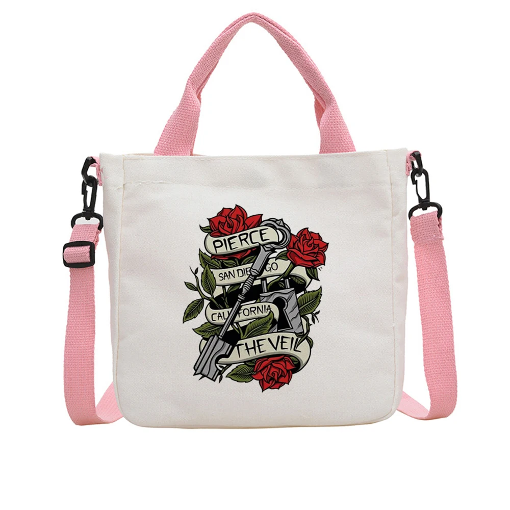 Pierce the Veil tote bag shopper canvas  reusable grocery totebag woman