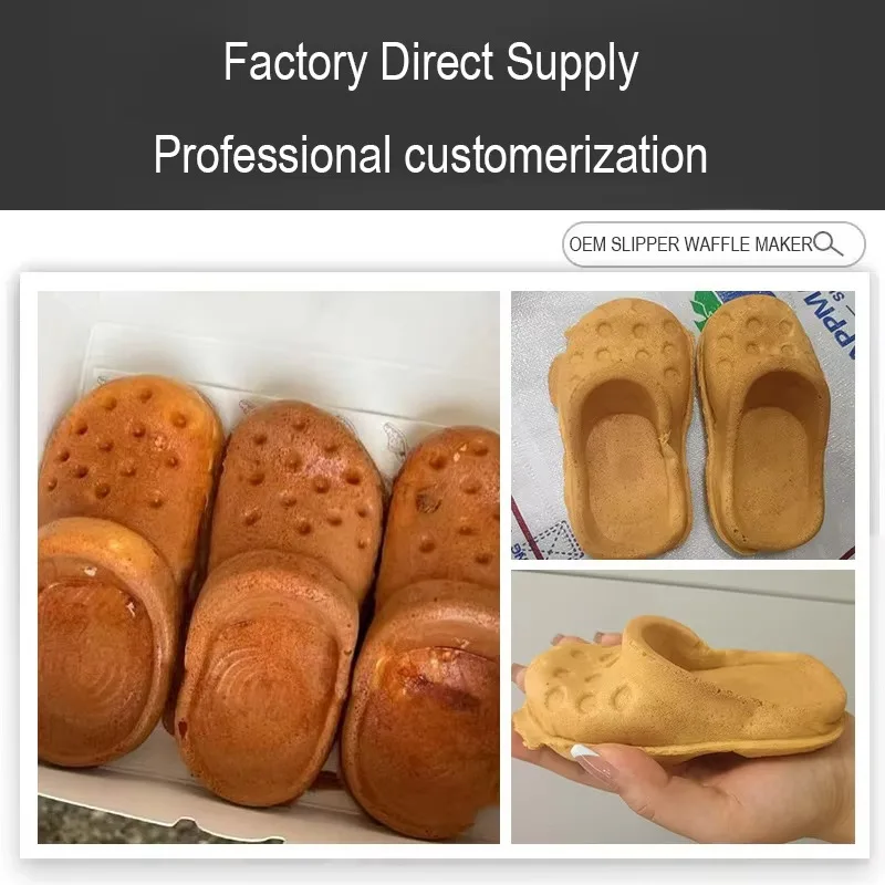 Slippers-shaped waffle maker, electric gas shoe-shaped waffle bread maker