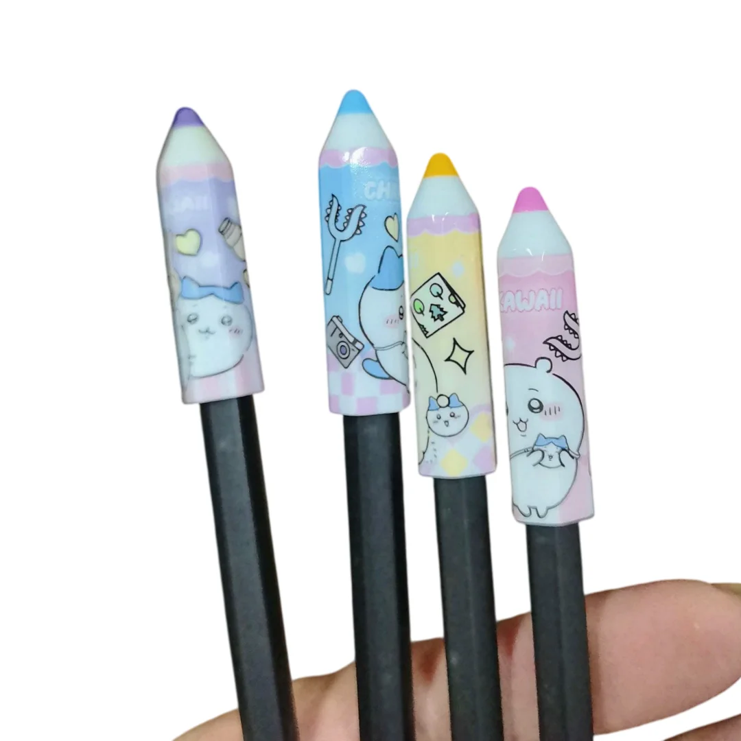 Chiikawa Character Pencil Protectors | 6Pcs Transparent Pencil Caps for Students