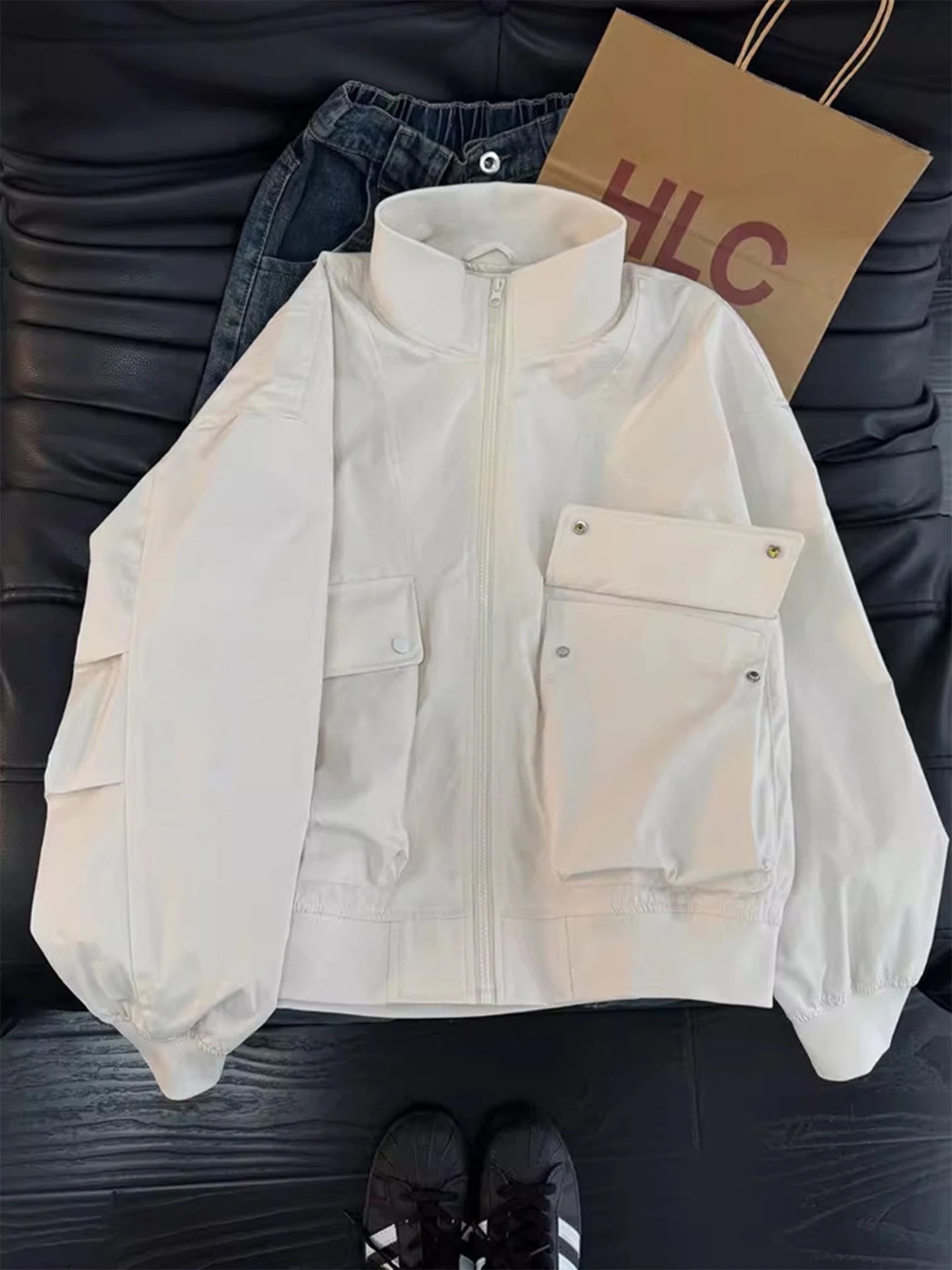 

Мужская бейсбольная куртка Cleanfit American Style: весенне-осенняя, большого размера, рабочая одежда, с воротником-стойкой, молодежная модная куртка-бомбер