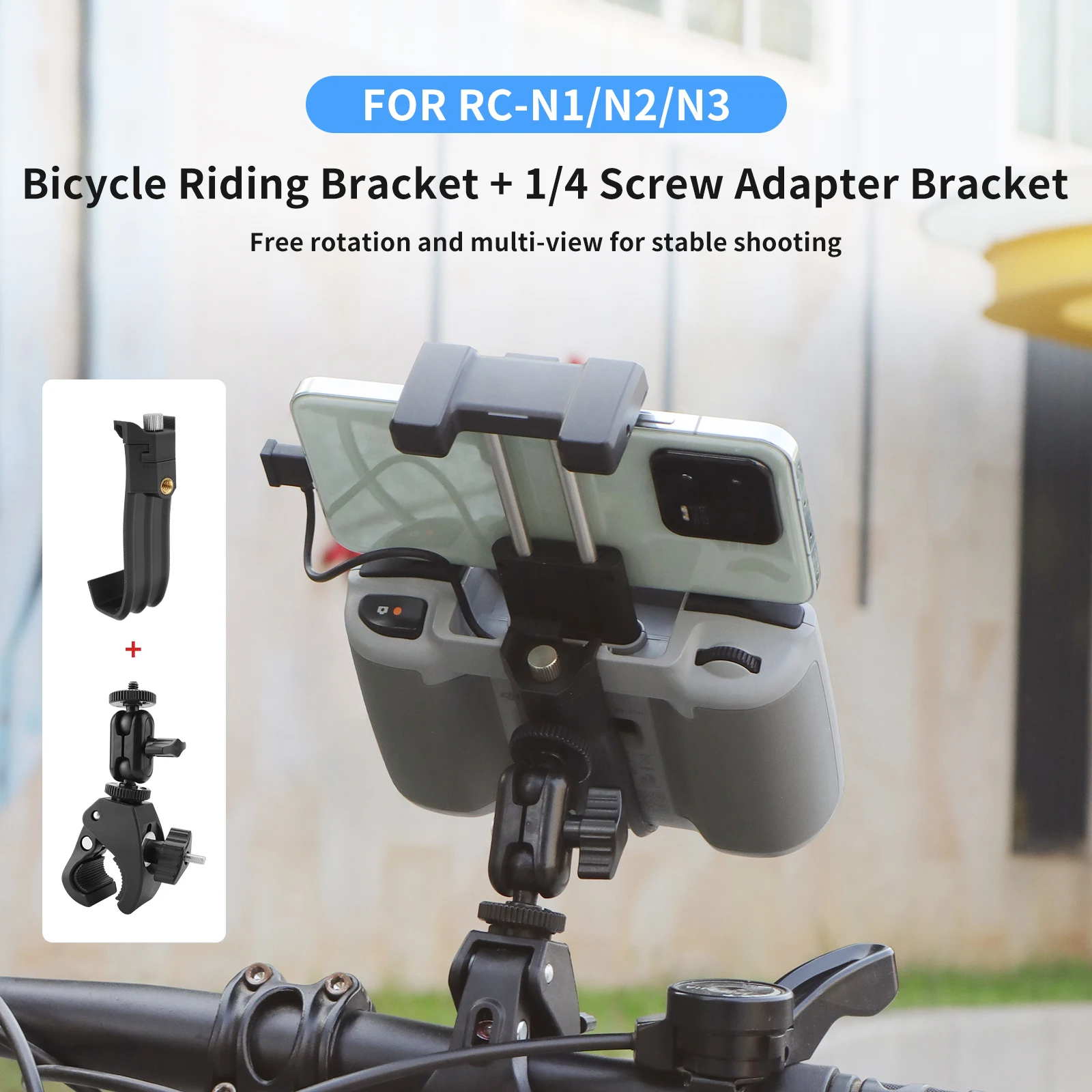 for DJI RC-N1/N2/N3 Remote Control Bike Bracket Stand Bicycle Cycling Handlebar Clip Holder Mount For DJI FLIP/NEO/Air 3S Access