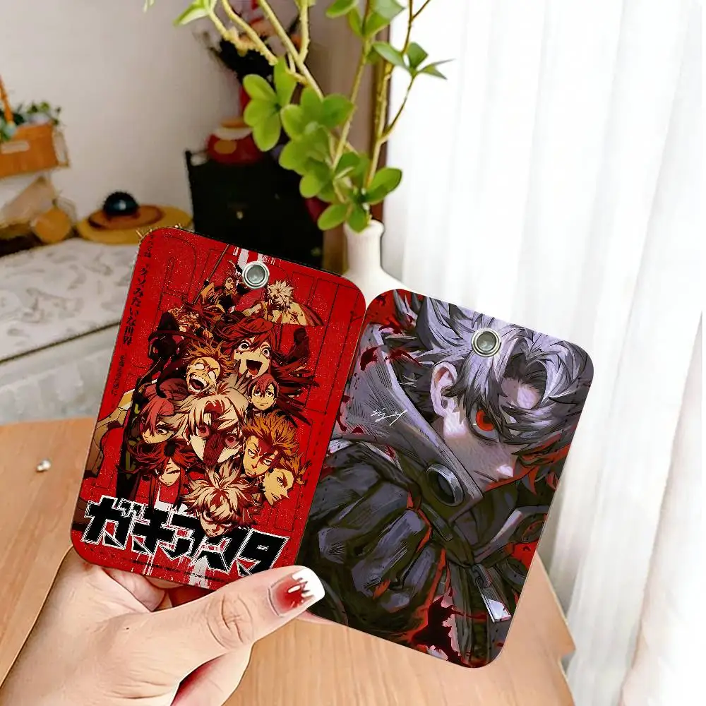 Hot Cool Anime G-Gachiakuta Style PU Access Card Holder with Keychain - Executive Protection for Bank card,Subway, Bus Card case