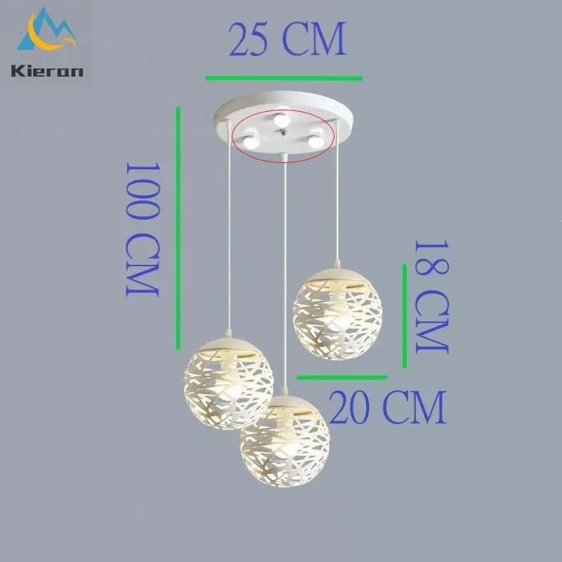 Imagem -06 - Modern Birdcage Led Pendant Lights Estudo de Salão de Quarto Ninho de Pássaro Lâmpada Pingente Decoração de Sala de Estar Luz de Bola Reticulada