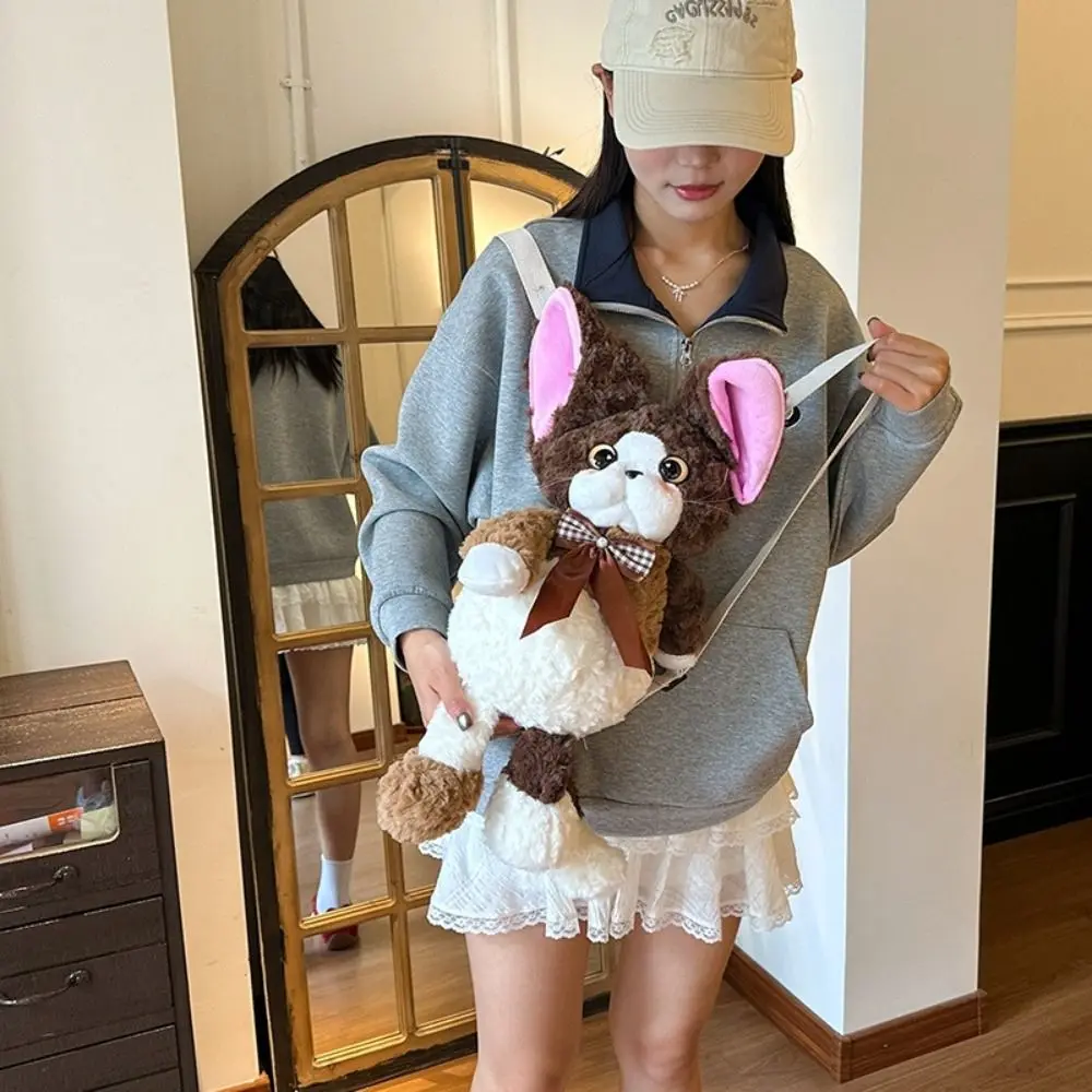 Mochila de animales de peluche Devon Rex para jardín de infantes, mochilas escolares para gatos, almacenamiento de viaje de dibujos animados, bolsa de compras para animales