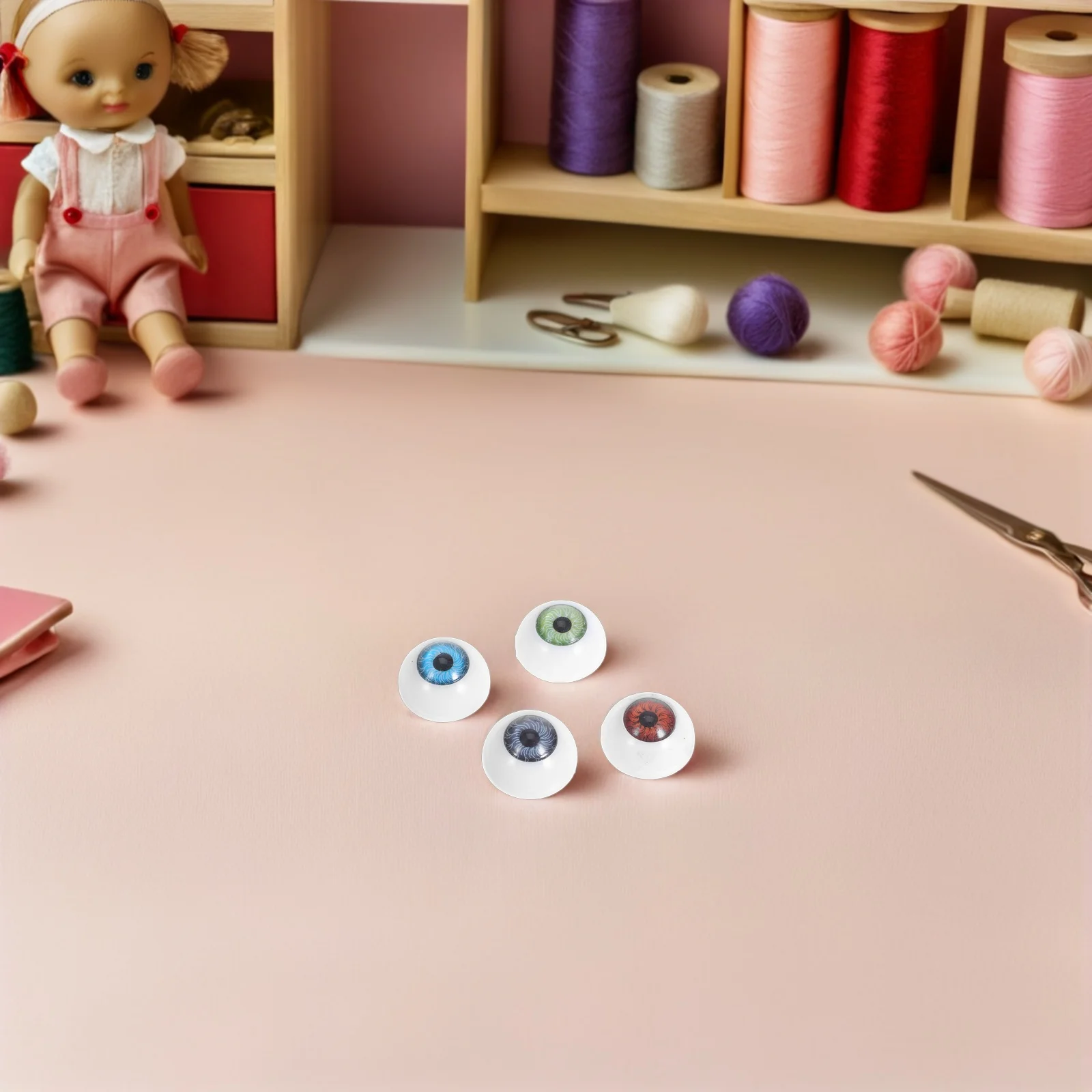 40 قطعة عيون الكرتون 20 مللي متر عيون السلامة المستديرة البلاستيك DIY بها بنفسك الحرف اليدوية الكروشيه الدمى مقل العيون اليدوية واقعية #5