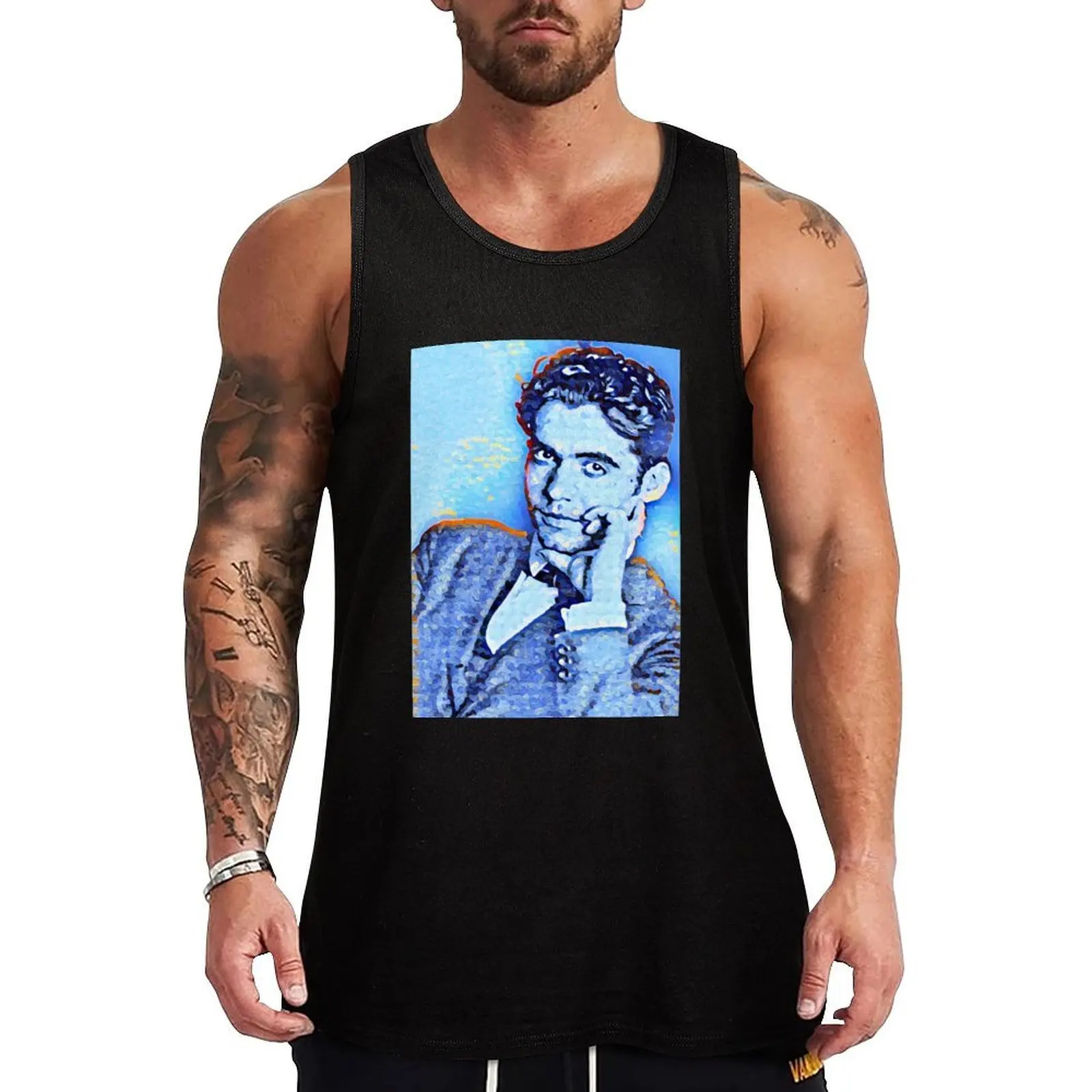 Obra de arte de Federico García Lorca, Retrato de Federico García Lorca, Arte de pared de Federico García Lorca, Camiseta sin mangas
