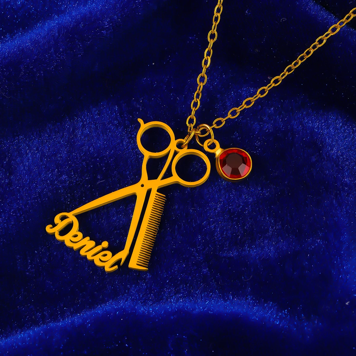 اسم مخصص الفولاذ المقاوم للصدأ مخرمة تصفيف الشعر أداة قلادة المرأة الأزياء قلادة قلادة هدية عيد ميلاد